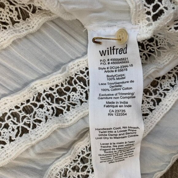 Aritzia Wilfred Beaudry Babydoll Blouse top Short SleevePeasant Cream Size XS - Picture 10 of 16